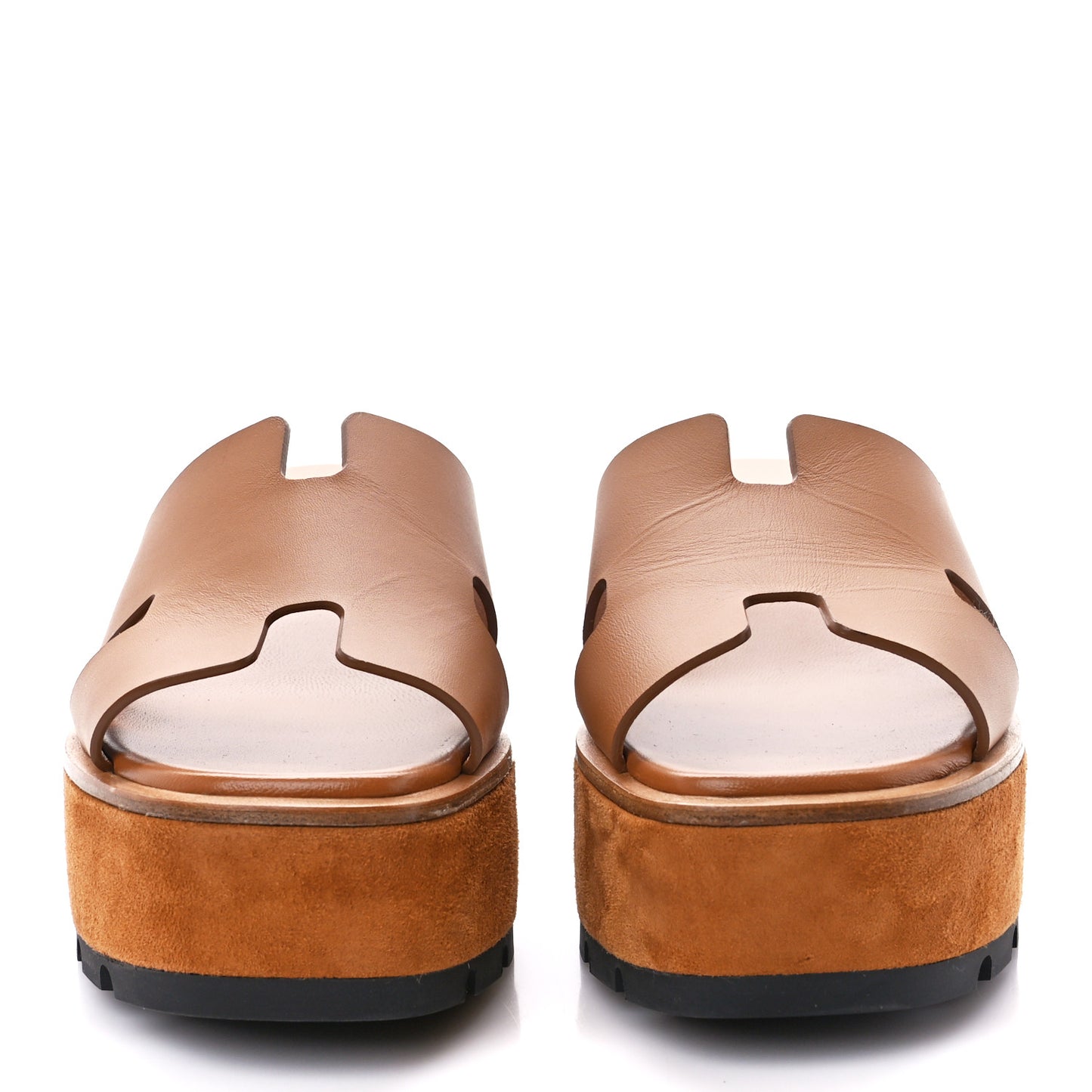 Calfskin Suede Eze 30 Sandals 37 Naturel