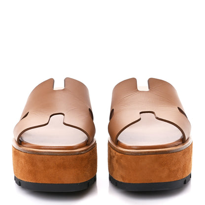 Hermes Calfskin Suede Eze 30 Sandals 37 Naturel 2 of 8