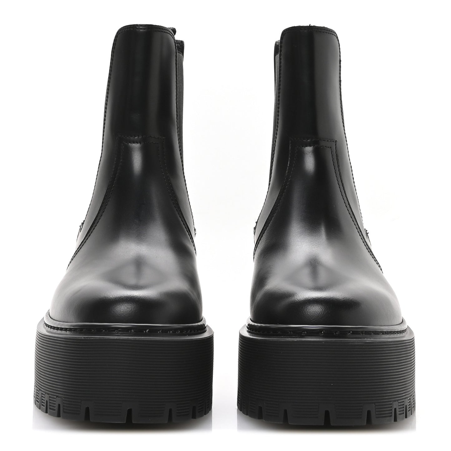 Calfskin Harrow Ankle Boots 35 Black