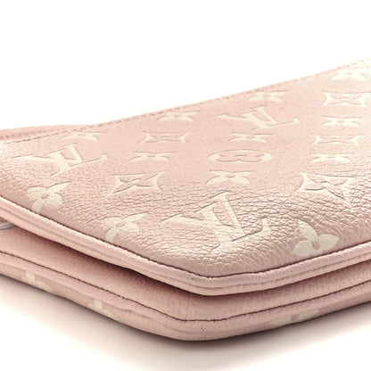Louis Vuitton Empreinte Monogram Double Zip Pochette Rose 10 of 12