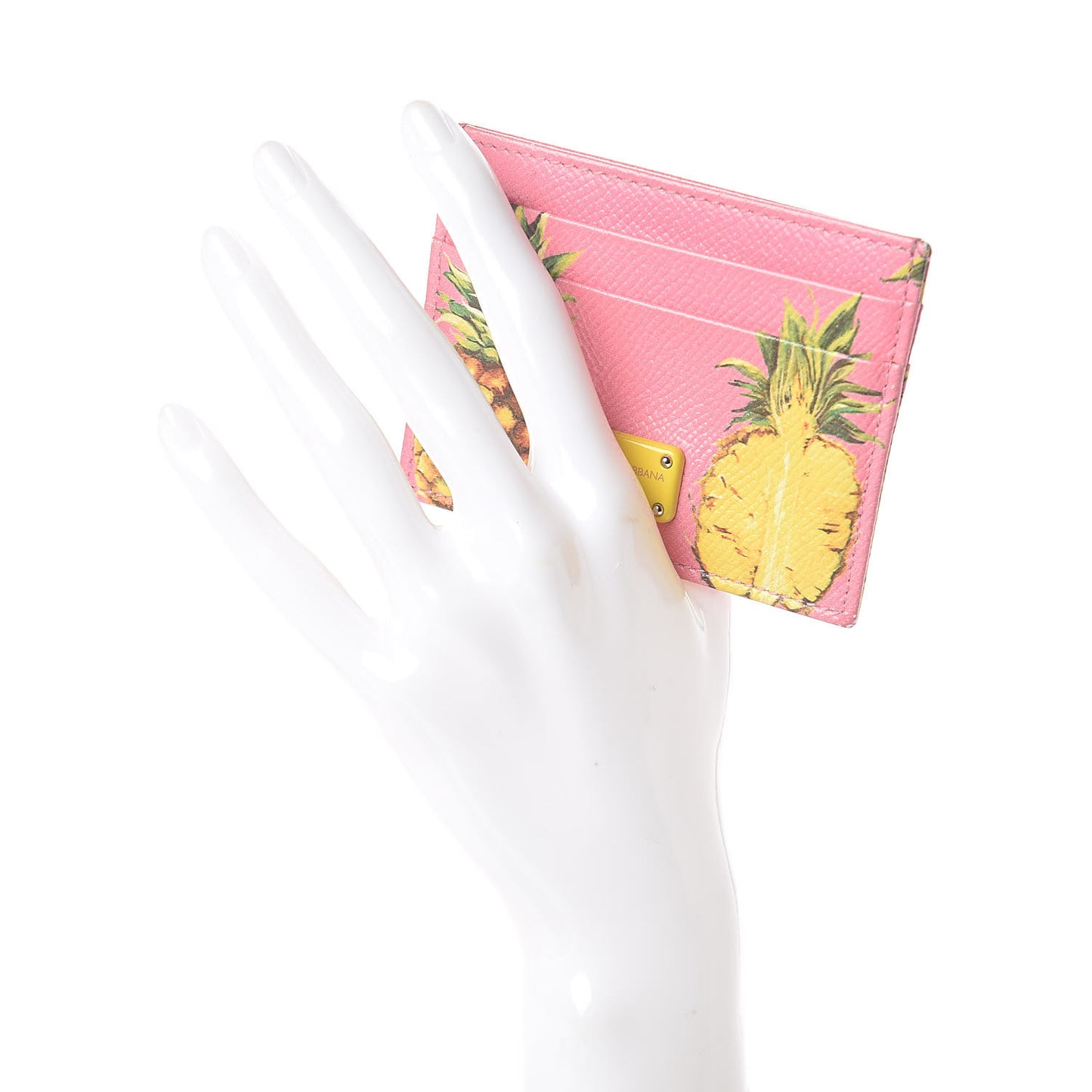 Dauphine Pineapple Print Card Holder Rosa