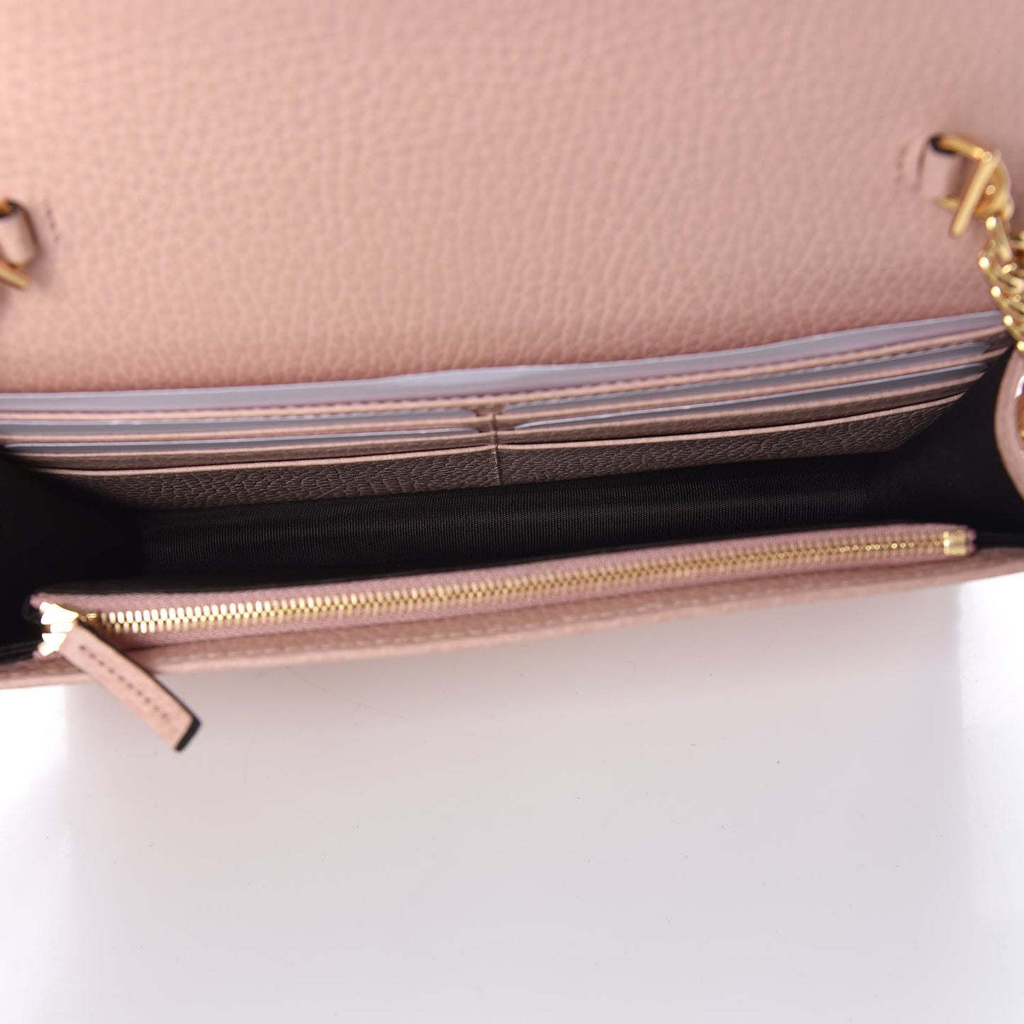 Dollar Calfskin Mini GG Marmont Chain Wallet Perfect Pink
