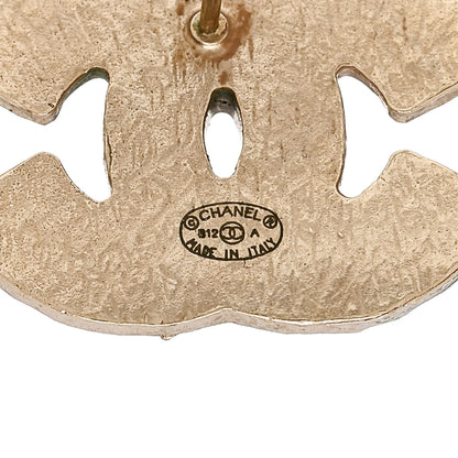 Chanel Enamel CC Earrings Grey Gold 4 of 5