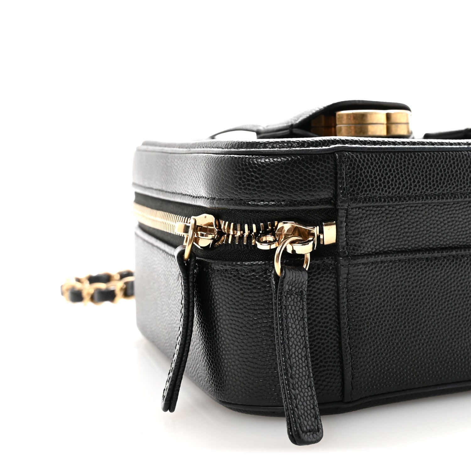 Chanel Caviar Quilted Medium CC Filigree Vanity Case Black 9 of 11