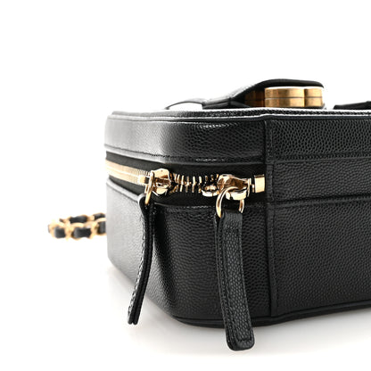 Chanel Caviar Quilted Medium CC Filigree Vanity Case Black 9 of 11