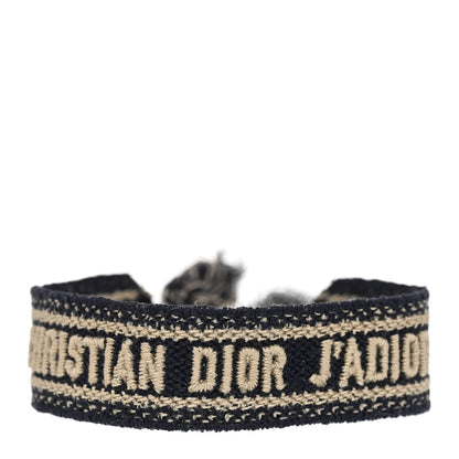 Christian Dior Woven Cotton J'Adior Friendship Bracelet Navy 1 of 7