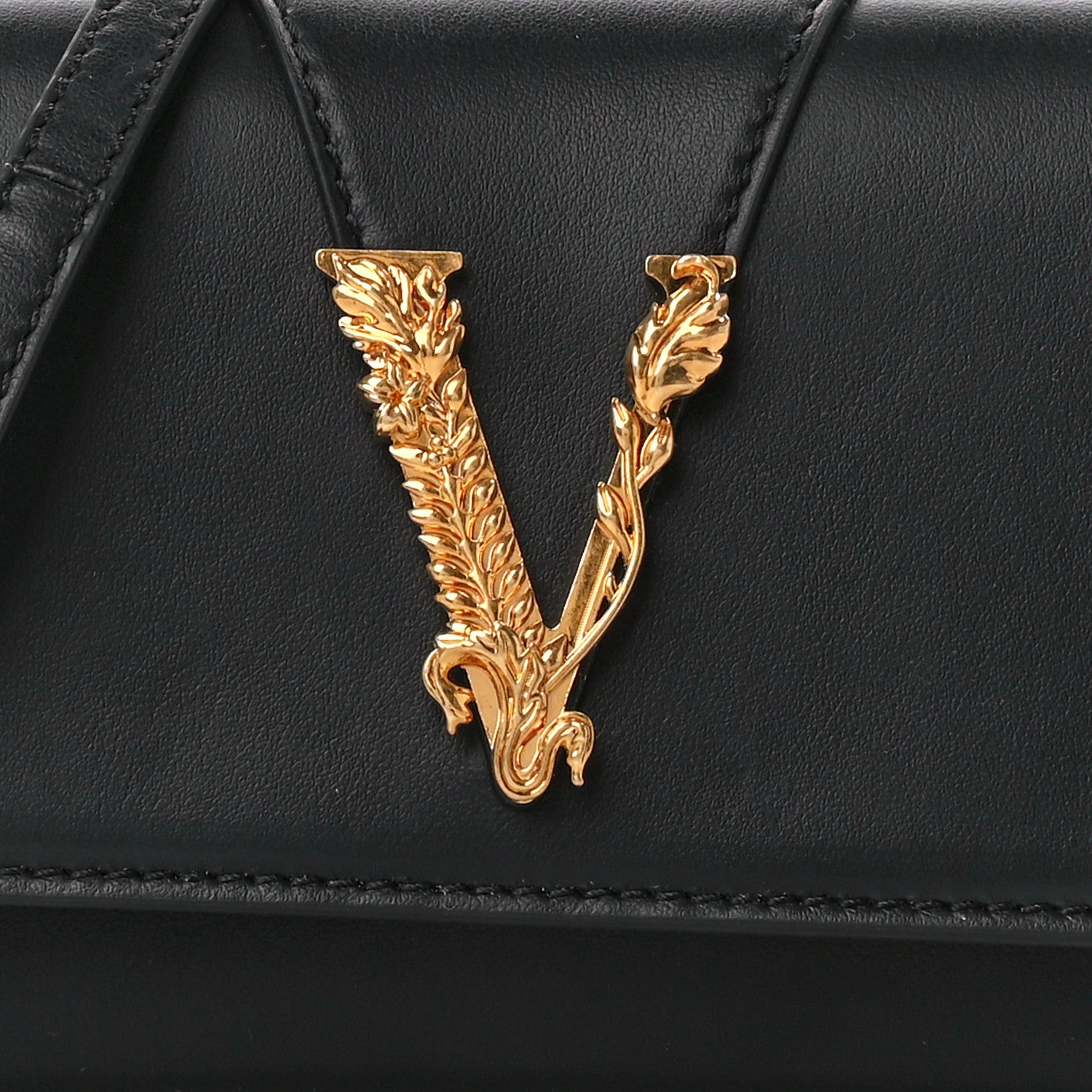 Versace Vitello Virtus Crossbody Black 9 of 11