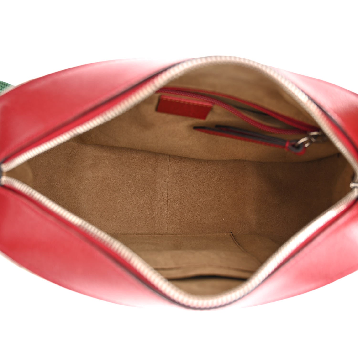 Gucci GG Supreme Monogram Tian Web Camera Bag Beige Multicolor Red 5 of 14