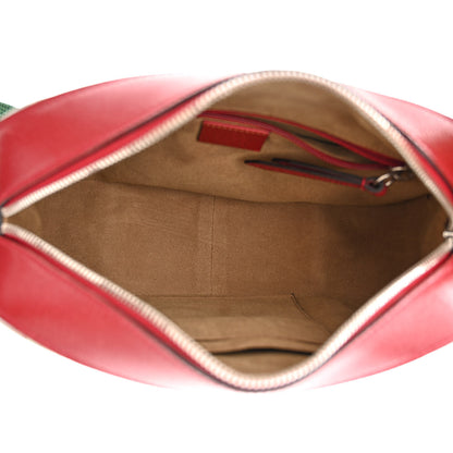 Gucci GG Supreme Monogram Tian Web Camera Bag Beige Multicolor Red 5 of 14