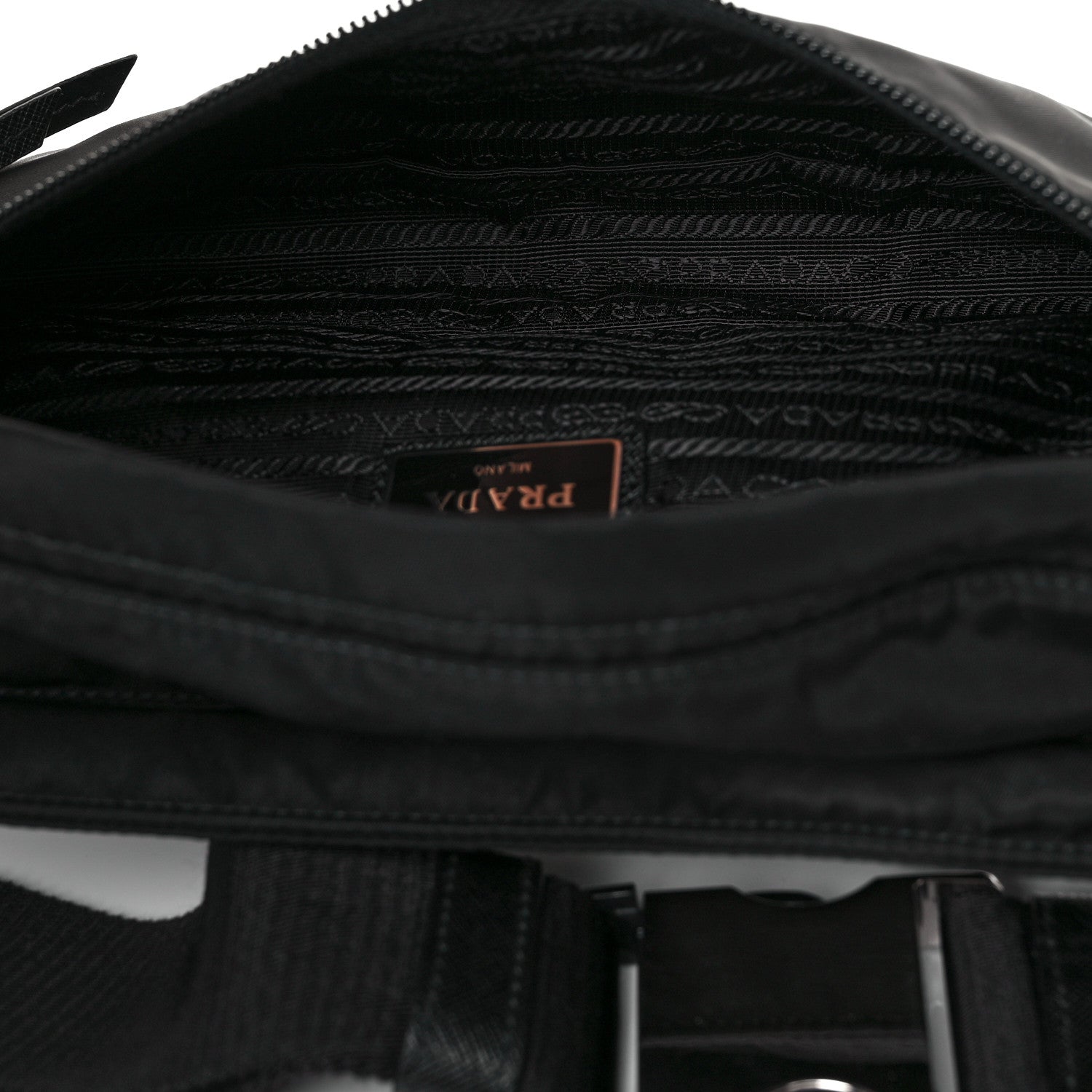 Prada Tessuto Nylon Montagna Belt Bag Black 10 of 18