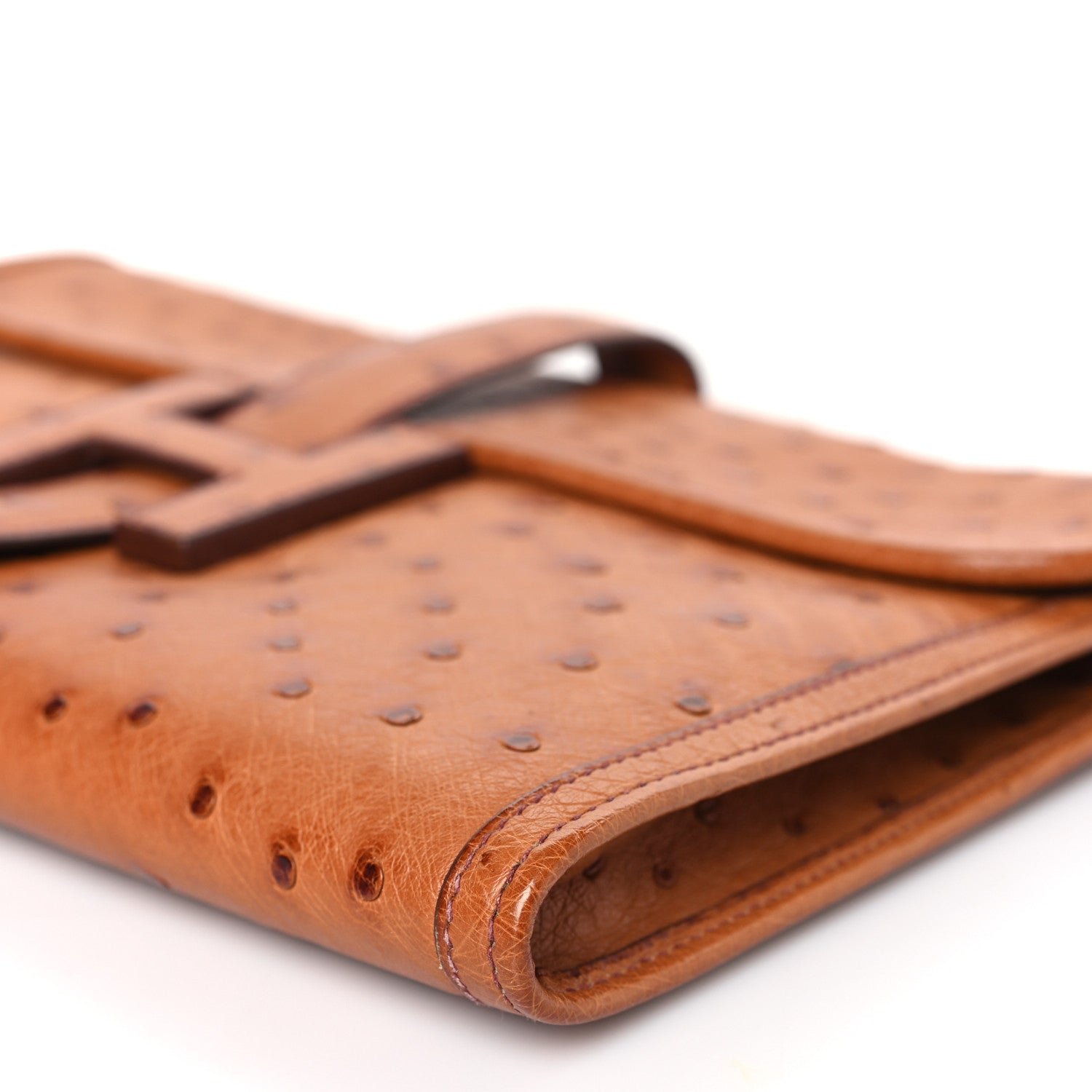 Hermes Ostrich Jige PM Clutch Cognac 1356160 – FASHIONPHILE