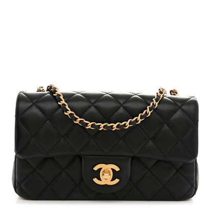 Chanel Lambskin Quilted Mini Rectangular Pearl Crush Flap Black 1 of 12