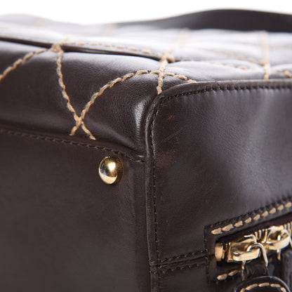 Chanel Calfskin Wild Stitch Top Handle Bag Brown 18 of 19