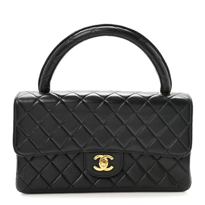 Chanel Lambskin Quilted Medium Rectangular Kelly Flap Bag Black 1 of 10