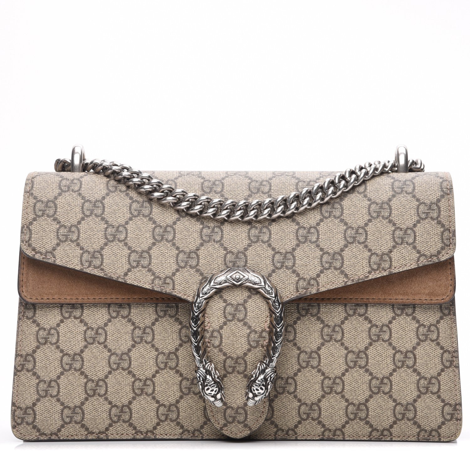 Gucci GG Supreme Monogram Small Dionysus Shoulder Bag Taupe 1 of 9