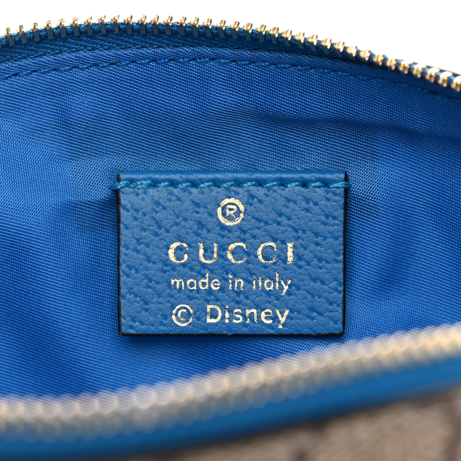Gucci X DISNEY GG Supreme Monogram Donald Duck Pencil Case Blue 6 of 8