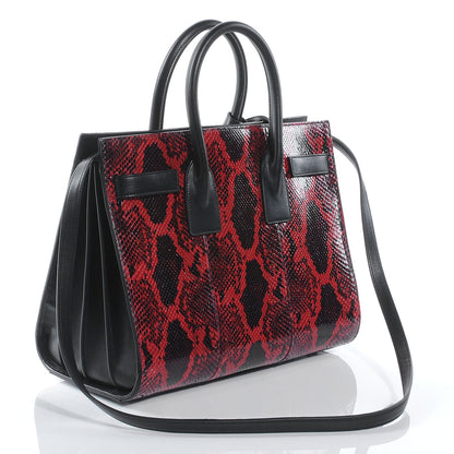 Saint Laurent Python Mini Sac de Jour Tote Ruby 3 of 8