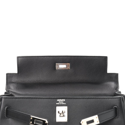 Hermes Swift Kelly Retourne 25 Black 15 of 35