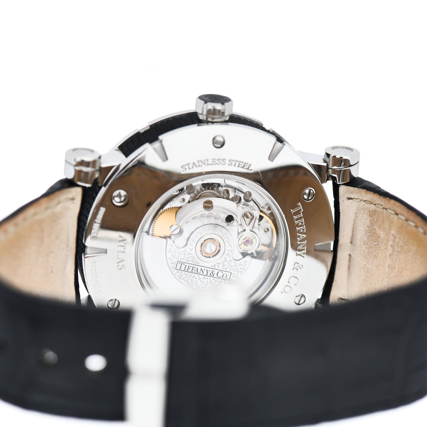 Tiffany Stainless Steel Alligator 42mm Atlas Automatic Watch 4 of 5
