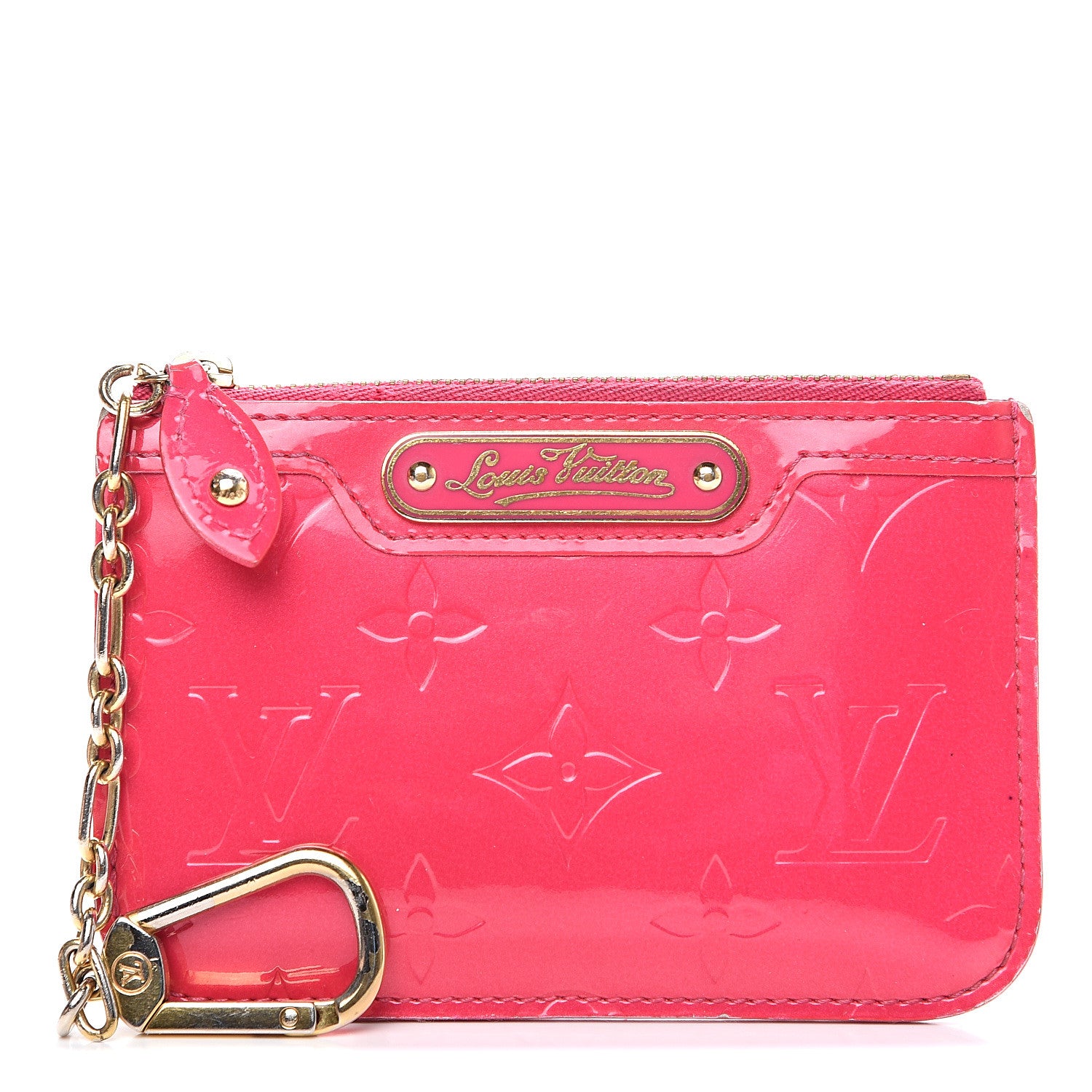 Louis Vuitton Vernis Key Pouch Rose Pop 1 of 9