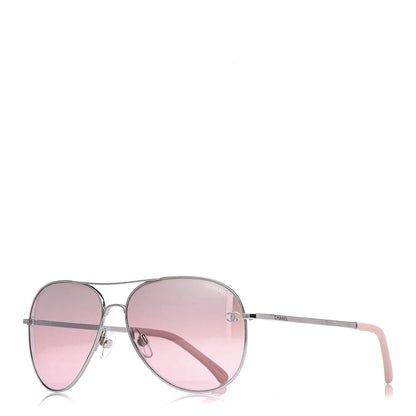 Chanel CC Aviator Sunglasses 4189-T-Q Pink 1 of 8