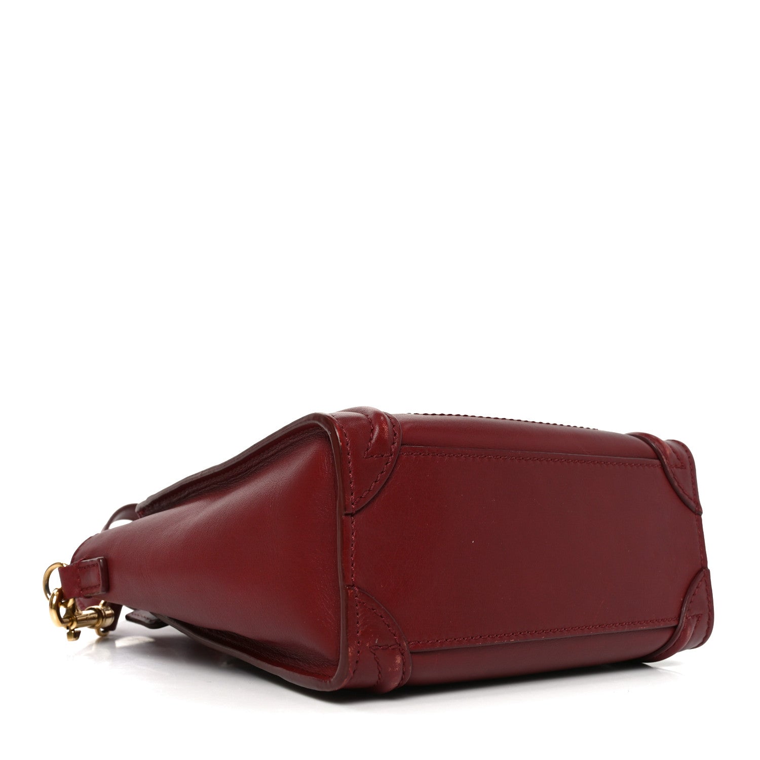 Celine Smooth Calfskin Nano Luggage Burgundy 4 of 9
