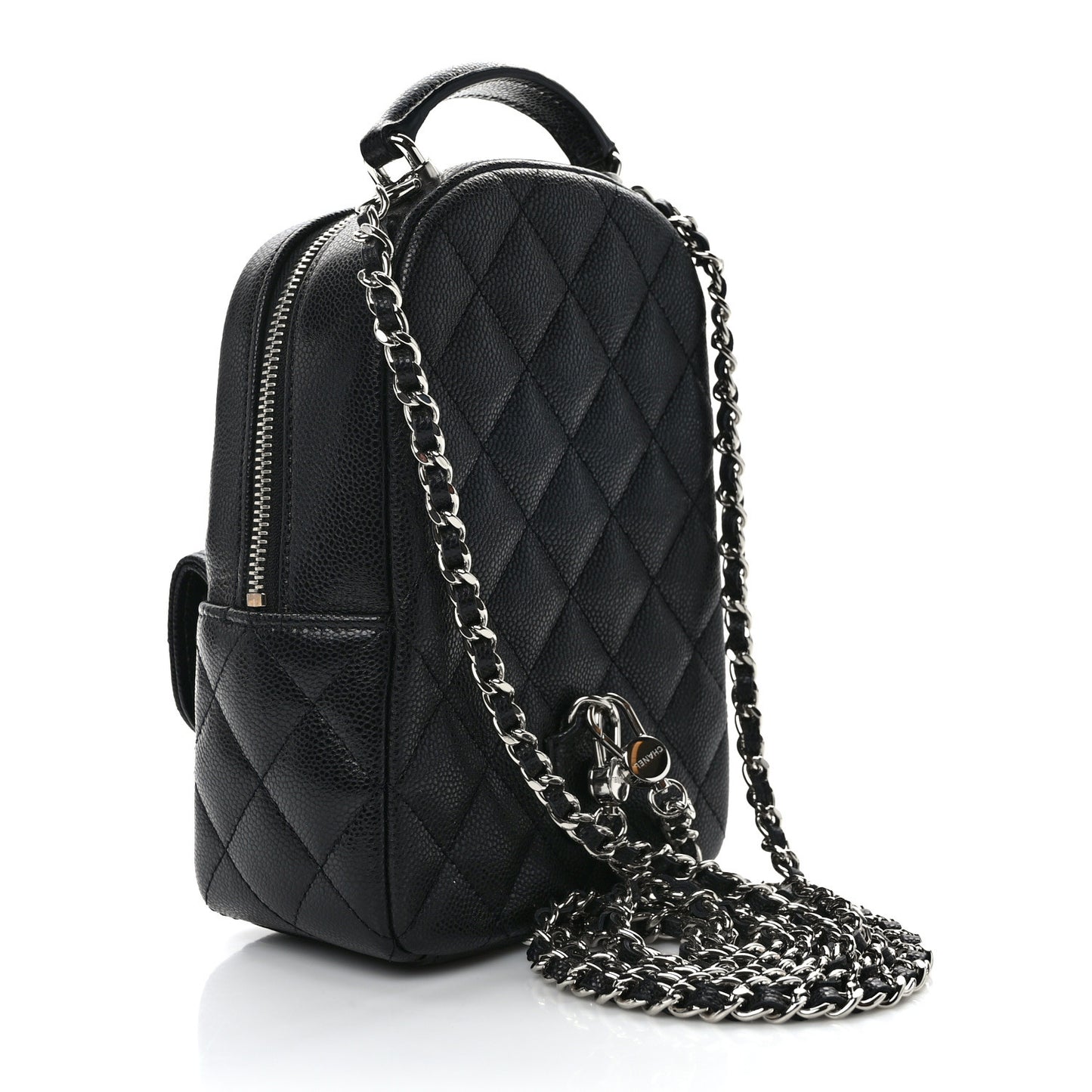 Caviar Quilted CC Mini Classic Backpack Black