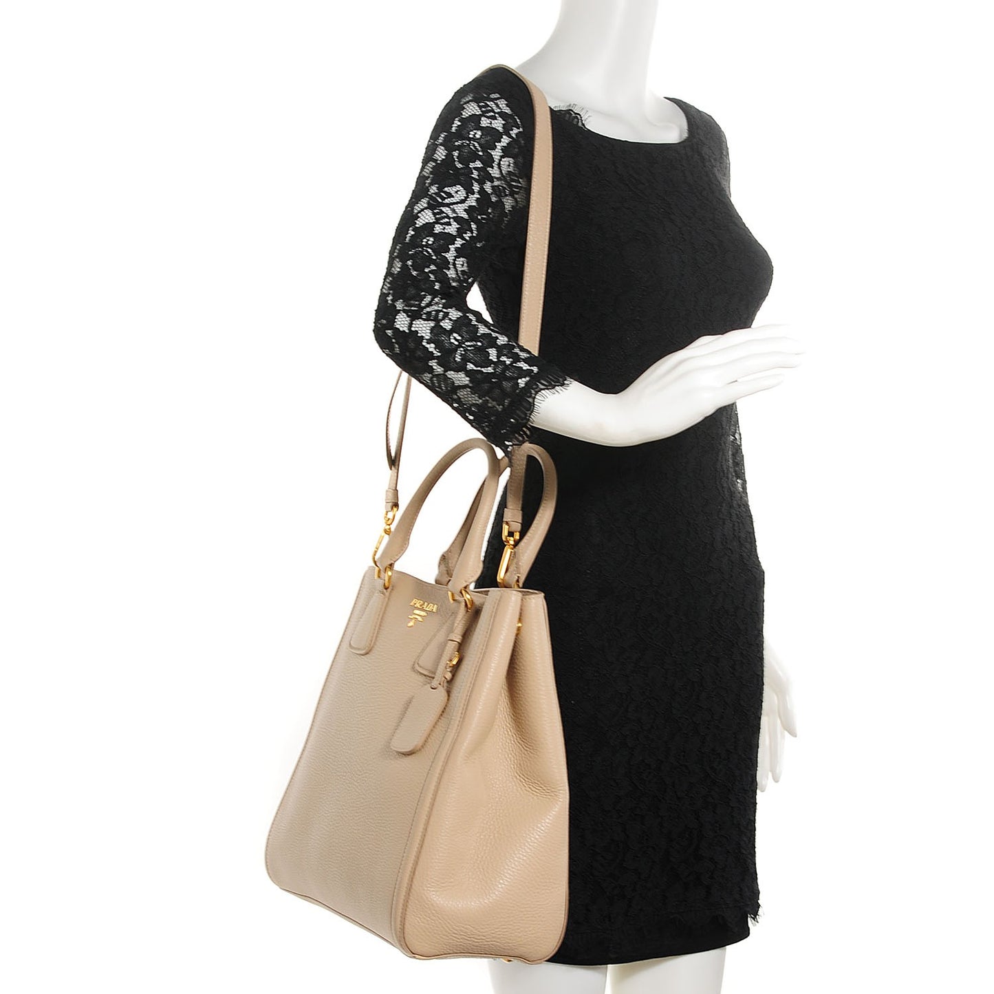 Vitello Daino Shopping Tote Sabbia