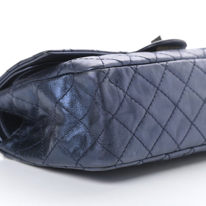 Chanel Metallic Aged Calfskin Quilted 2.55 Reissue 225 Flap Blue 9 of 15
