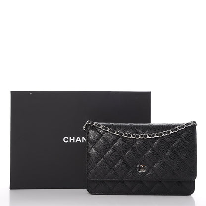 Chanel Caviar Quilted Wallet On Chain WOC Black 8 of 8