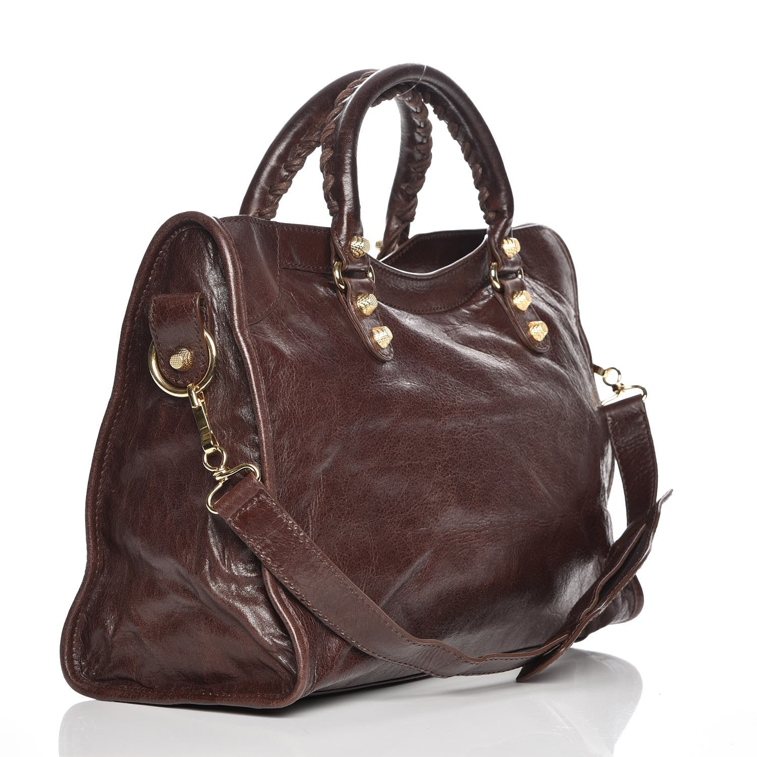 Balenciaga Agneau Giant 12 Gold Hardware City Cigare Fonce 4 of 8