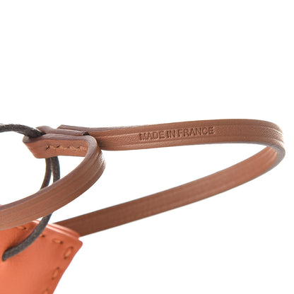 Hermes Milo Lambskin Swift Shopping Bag Charm Feu Gold 4 of 5