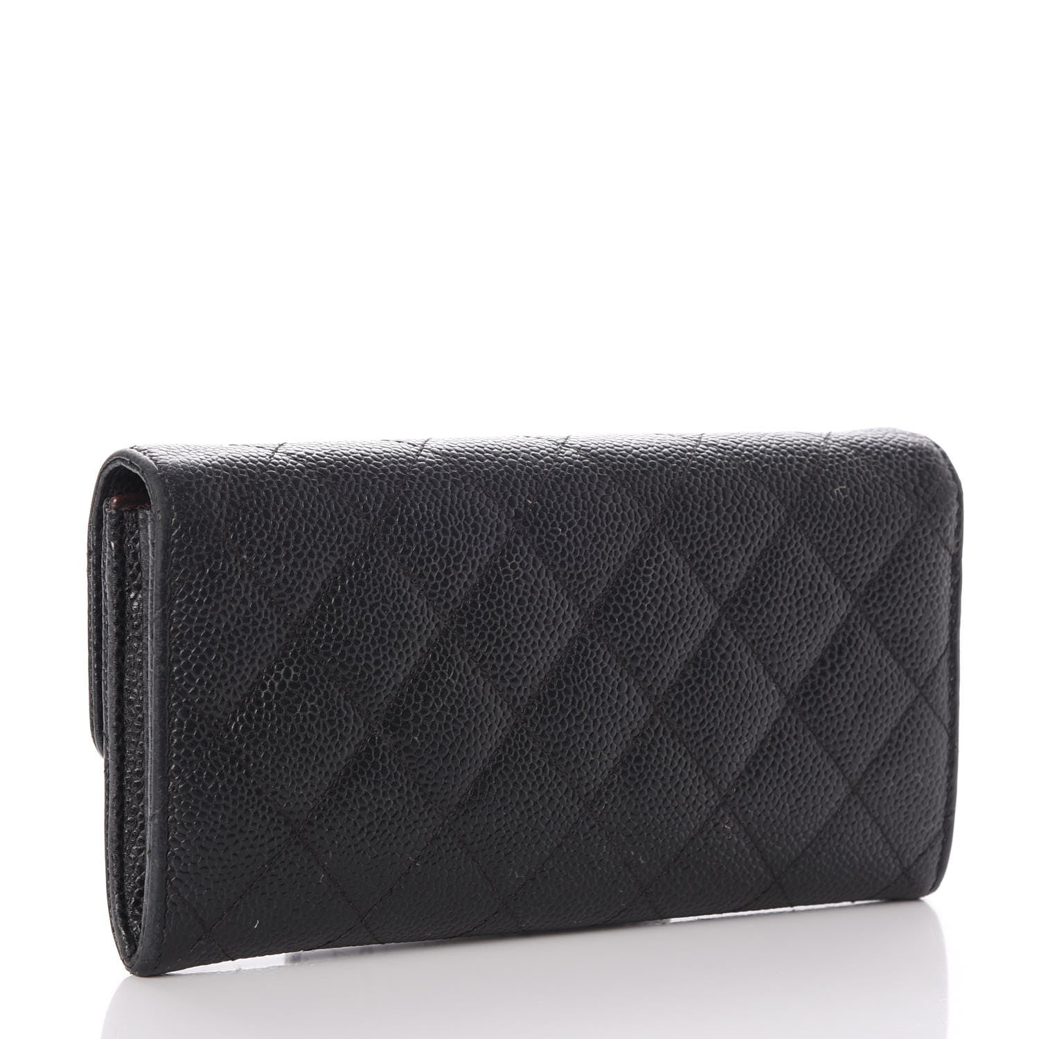 Chanel Caviar Quilted Large Gusset Flap Wallet Black 3 of 16
