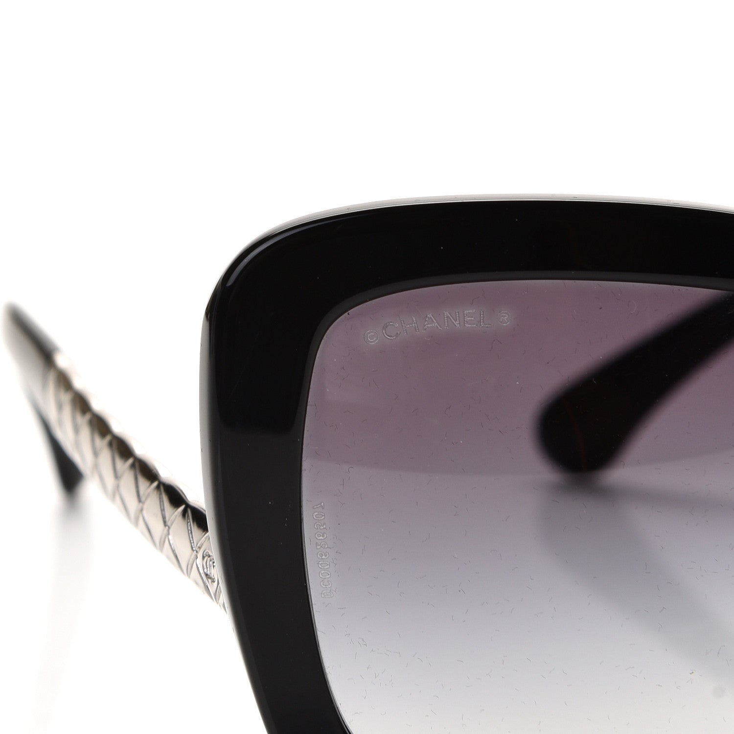 Chanel Acetate Spring Butterfly Sunglasses 5370 Black Silver 5 of 6