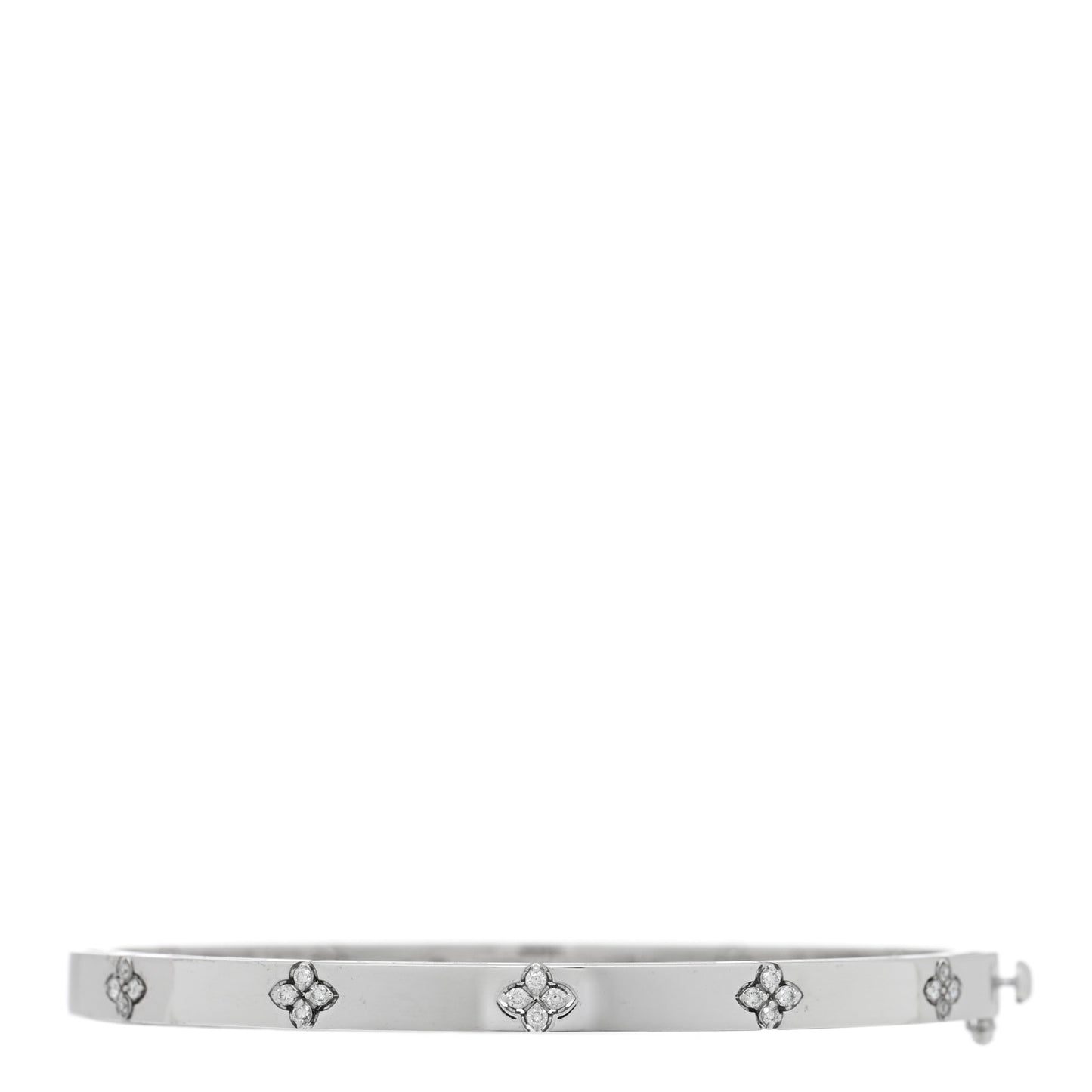 18K White Gold Diamond Love in Verona Bangle Bracelet