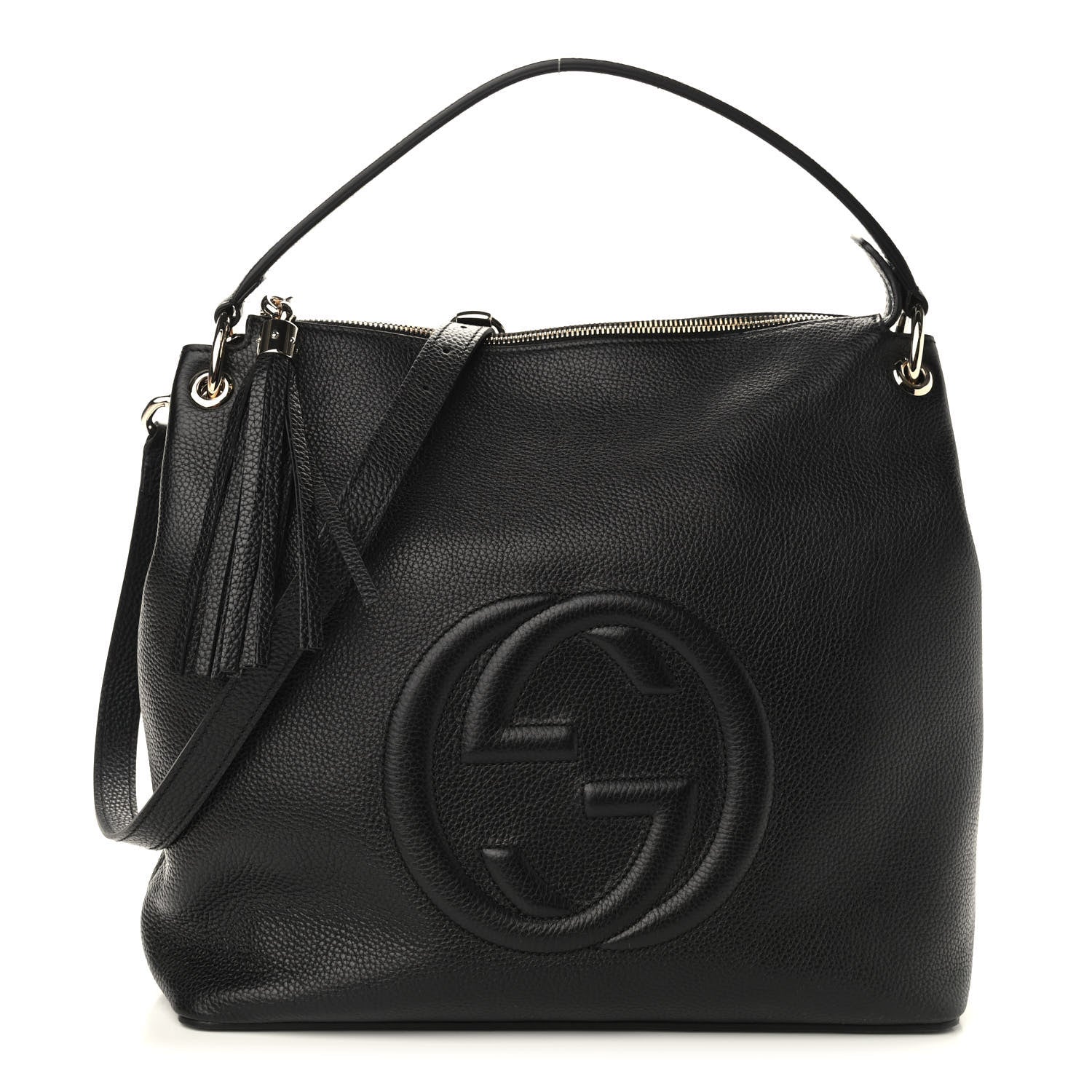 Gucci Pebbled Calfskin Large Soho Hobo Black 1 of 10