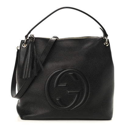 Gucci Pebbled Calfskin Large Soho Hobo Black 1 of 10