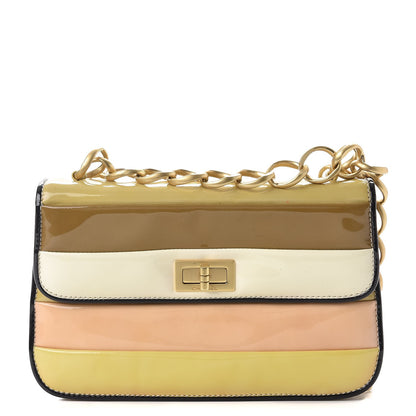 Chanel Patent Striped Mademoiselle Flap Multicolor 1 of 11