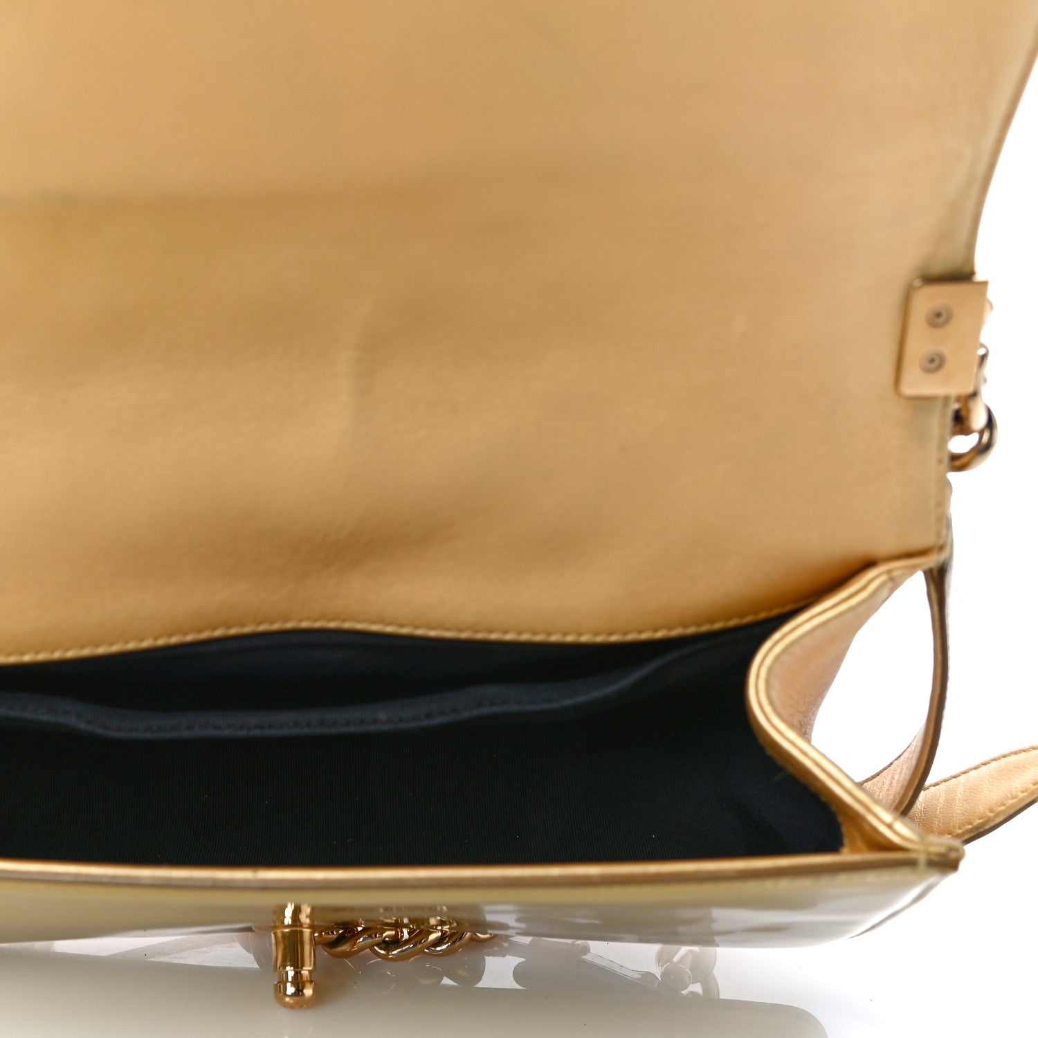 Chanel Metallic Patent Calfskin Quilted Medium Boy Flap Gold 5 of 26