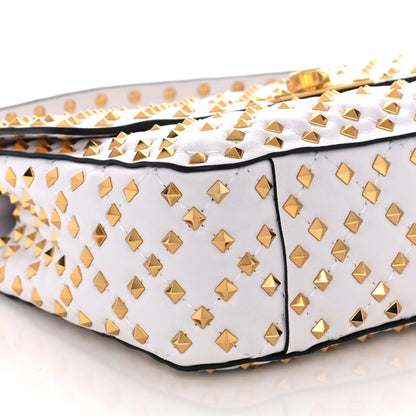 Valentino Garavani Lambskin Medium Rockstud Extreme Spike Shoulder Bag Light Ivory 6 of 9