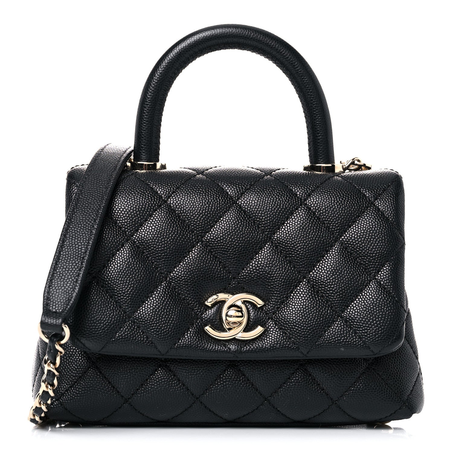 Chanel Caviar Quilted Extra Mini Coco Handle Flap Black 1 of 13