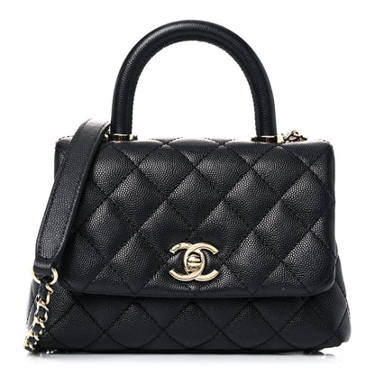 Chanel Caviar Quilted Extra Mini Coco Handle Flap Black 1 of 13