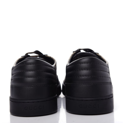 Gucci GG Supreme Monogram Mens Low Top Sneakers 10 Black Beige Ebony 7 of 11