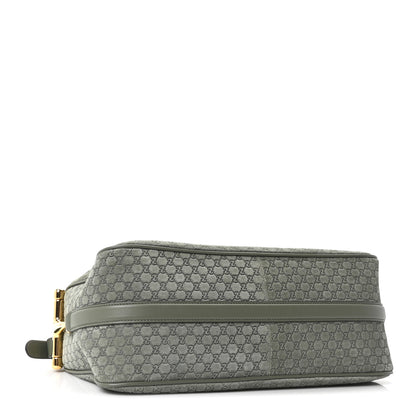 Gucci Suede GG Monogram Half Horsebit Medium Shoulder Bag Sage 4 of 10
