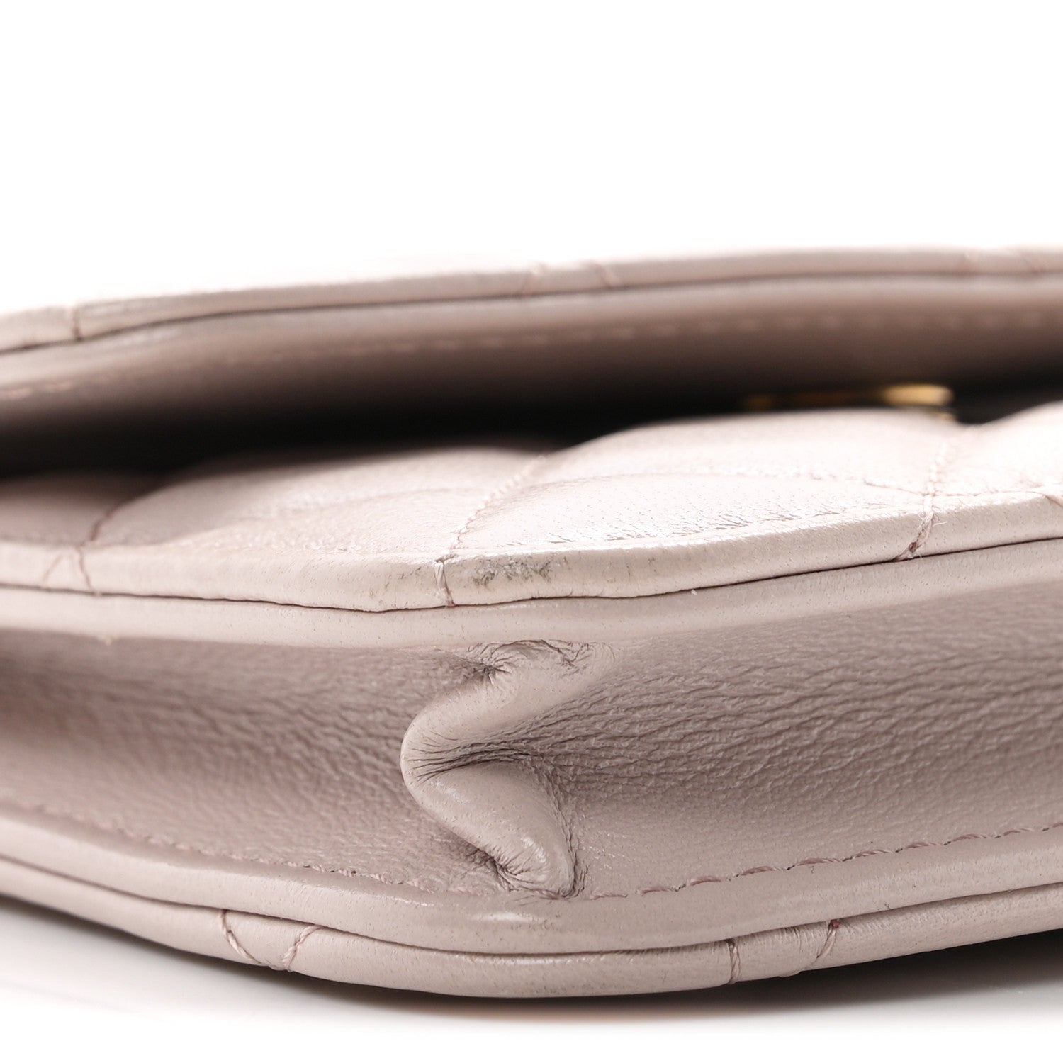 Chanel Lambskin Quilted CC Pearl Crush Wallet on Chain WOC Light Purple 10 of 13