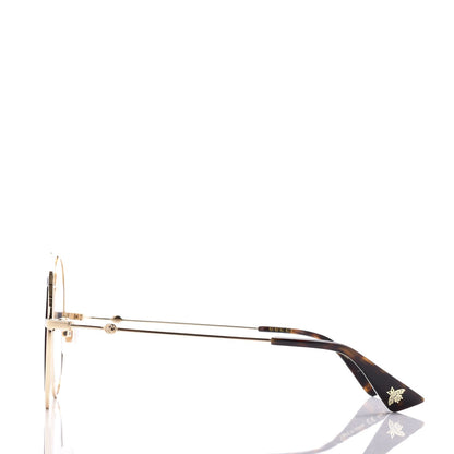 Gucci Round Frame Sylvie Web Sunglasses GG0105S Gold 3 of 8