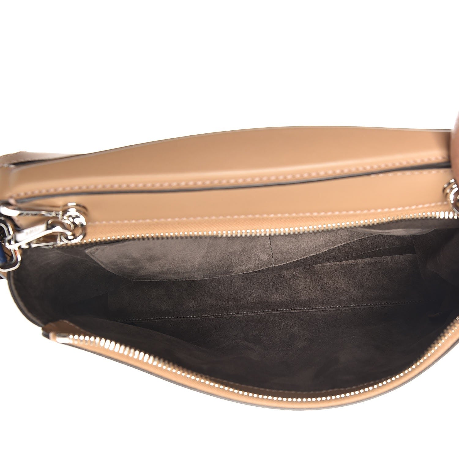 Fendi Vitello Baltico DotCom Satchel Sand Blueberry 6 of 10