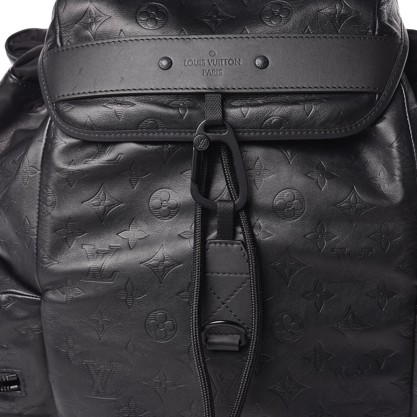 Calfskin Monogram Shadow Discovery Backpack Black