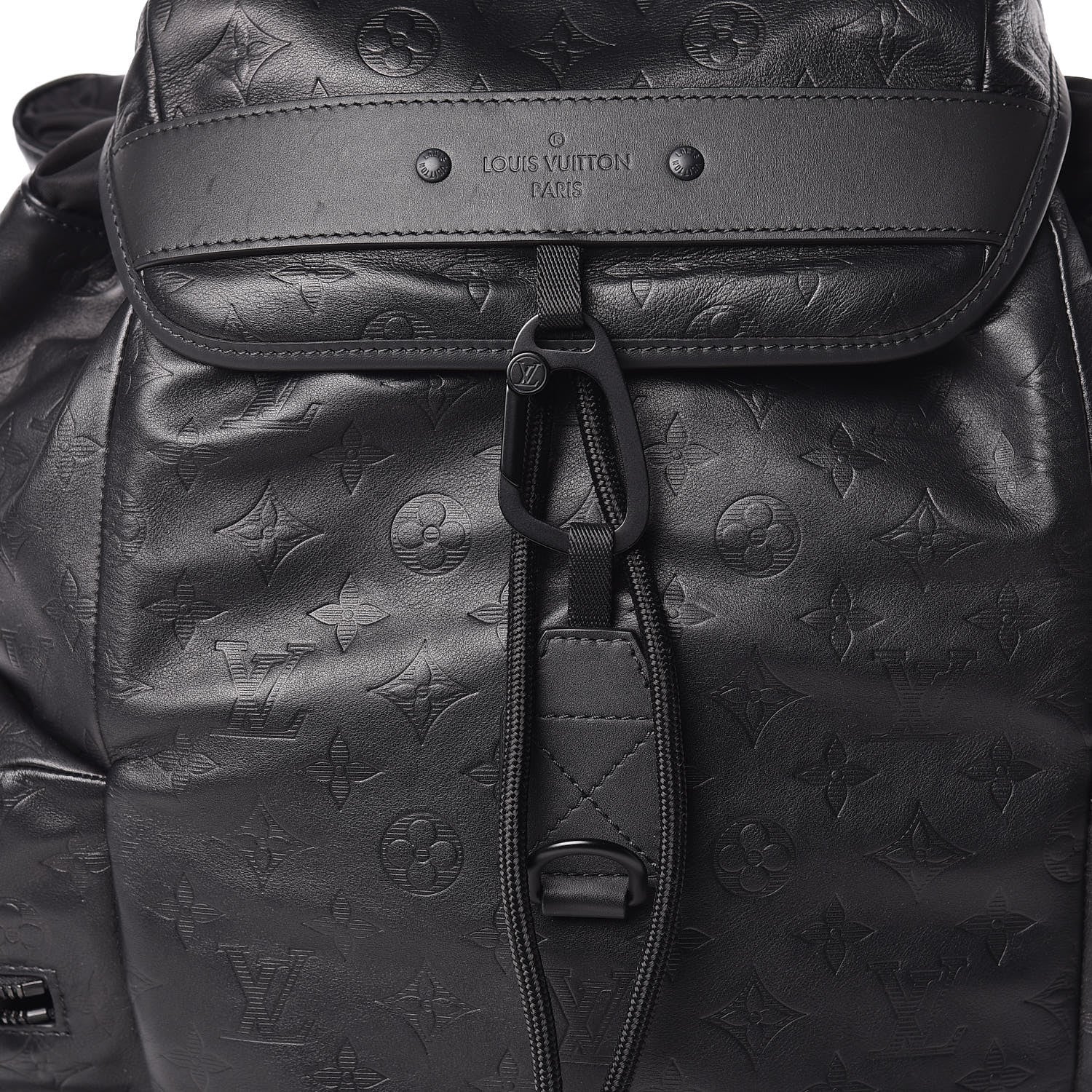 Louis Vuitton Calfskin Monogram Shadow Discovery Backpack Black 9 of 9