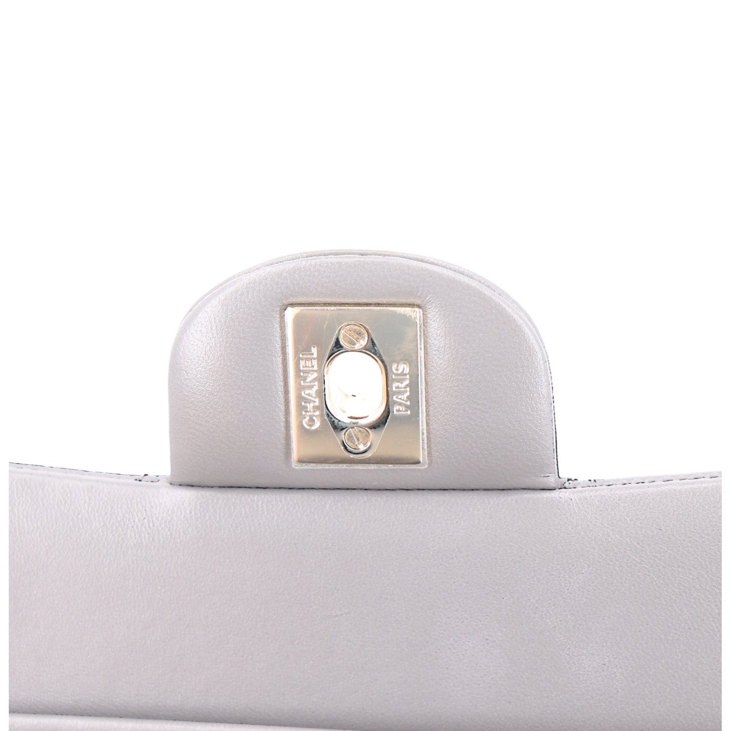 Chanel Lambskin Quilted Small Double Flap Grey 7 of 10